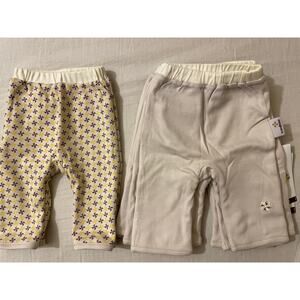 Endue Baby Pants Size 0-3 Months Organic Pima Cotton Reversible Newborn 4 Pairs